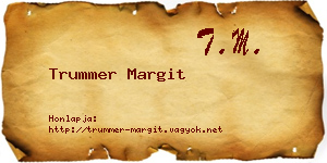 Trummer Margit névjegykártya